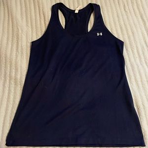 UA racerback navy blue tank top